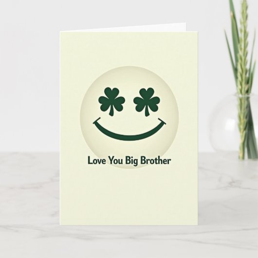 Liefste grote broer glimlachende kaart (Voorkant)