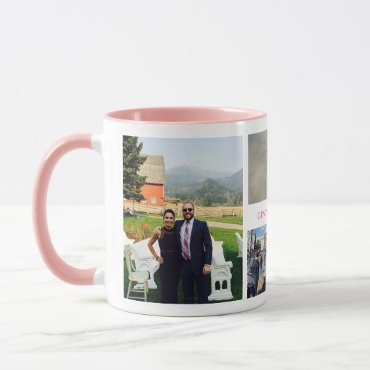 Liefste Initialen EDITABLE KLOR Foto Mok (Links)