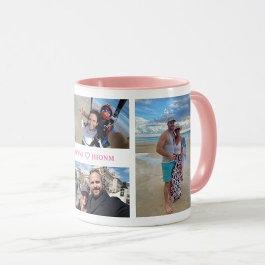 Liefste Initialen EDITABLE KLOR Foto Mok (Voorkant rechts)