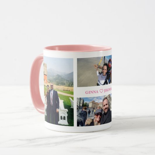 Liefste Initialen EDITABLE KLOR Foto Mok (Voorkant links)