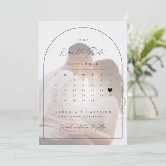 Liefste Kalender Bewaar de datum aankondiging (Staand voorkant)