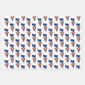 Liefste Kerstman bezoekt North Dakota Inpakpapier Vel (Voorkant)