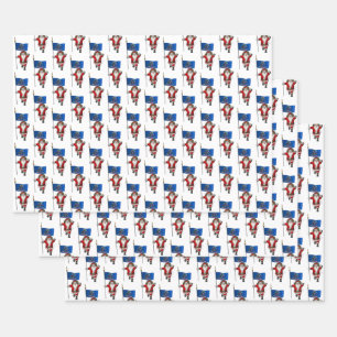 Liefste Kerstman bezoekt North Dakota Inpakpapier Vel