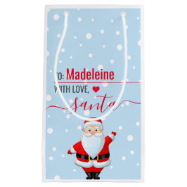"Liefste, Kerstman" Mooie besneeuwde gepersonalise Klein Cadeauzakje