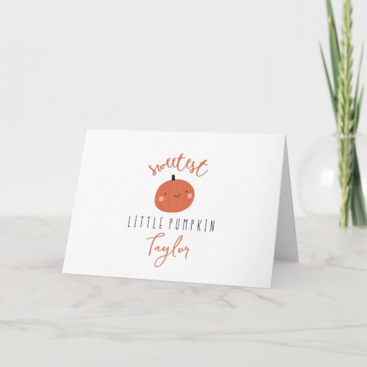 liefste kleine pompoen Aangepaste naam Kaart (Voorkant)