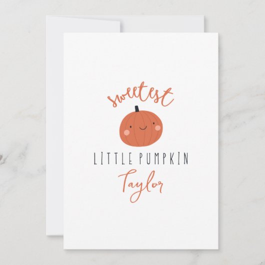 liefste kleine pompoen Aangepaste naam Kaart (Voorkant)
