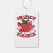 Liefste Leraar Valentijnsdag Hearts Cadeaulabel (Achterkant)