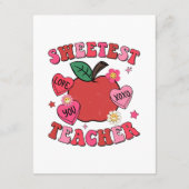 Liefste Leraar Valentijnsdag Hearts Informatiekaartje (Achterkant)