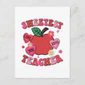 Liefste Leraar Valentijnsdag Hearts Informatiekaartje (Voorkant)