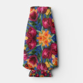 Liefste liefde oranje tulpenpatroon flesjeskoeler (Voorkant)