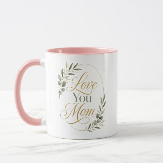 Liefste Mama Gepersonaliseerde Botanische Mok (Links)