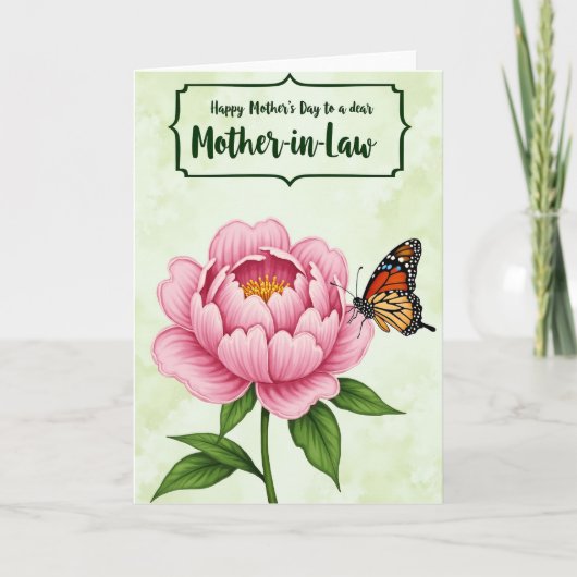 Liefste Moeder Bloem Insect Kaart (Voorkant)