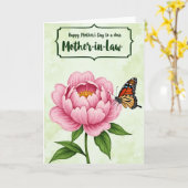 Liefste Moeder Bloem Insect Kaart (Gele Bloem)