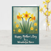 Liefste Moeder Lente Kaart (Gele Bloem)