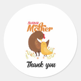 Liefste moeder ronde sticker