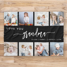 Liefste oma 8 foto collage zwart