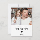 Liefste Papa Fotokaart Kaart (Voorkant)