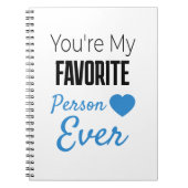 Liefste persoon ooit gepersonaliseerd notitieboek (Voorkant)