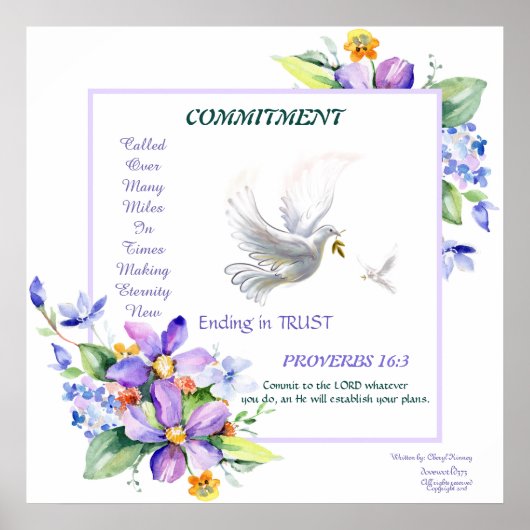 Liefste Poster Delicate Dove Commitment (Voorkant)