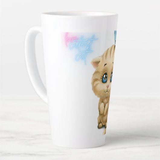 Liefste schattigste kat latte mok (Linkerhoek)