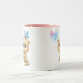 Liefste schattigste kat tweekleurige koffiemok (Center)