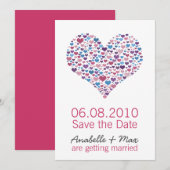 Liefste Sla de Datum Op Save The Date (Voorkant / Achterkant)