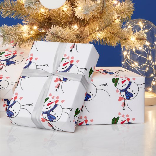 Liefste Sneeuwman Liefde Cadeaupapier (Feestdagen)