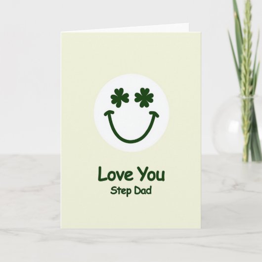 Liefste Stiefvader Groene Emoji Kaart (Voorkant)