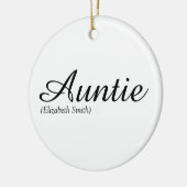 Liefste tante, tante Definitie Modern script Keramisch Ornament (Links)