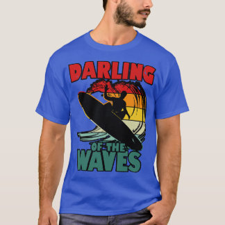 Liefste van de golven Cool Summer Surfing Retro Vi T-shirt