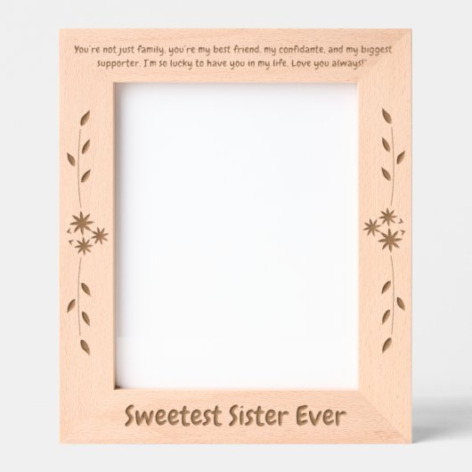 Liefste zus ooit Valentijnse cadeau Houten Gegraveerde Lijstjes (Voorkant)