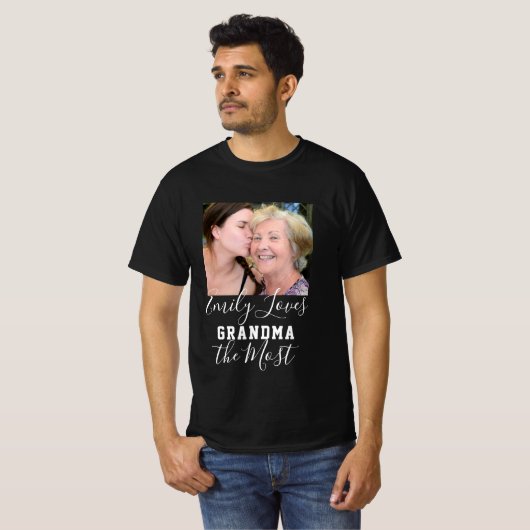 LIEFT GRANDMA OP DE MEESTE Moederdag VAN DE Aangep T-shirt (Voorkant volledig)