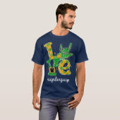 LIEFT I Love You Sign Language ASL St Patricks T-shirt (Voorkant volledig)