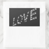 LIEFT in het licht, Marquee, teken, Rechthoekige Sticker (Tas)