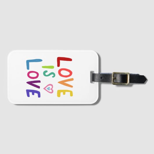 LIEFT IS LIEFT, kleurrijke koel en Fun RAINBOW Bagagelabel (Voorkant (horizontaal))