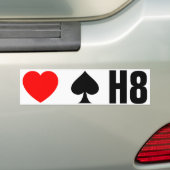 LIEFT OP TRUMPS HATE - <3 < H8 BUMPERSTICKER (Op auto)