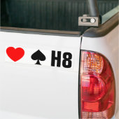 LIEFT OP TRUMPS HATE - <3 < H8 BUMPERSTICKER (Op Truck)