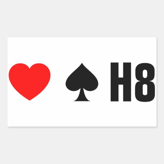 LIEFT OP TRUMPS HATE - <3 < H8 RECHTHOEKIGE STICKER (Voorkant)