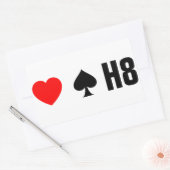 LIEFT OP TRUMPS HATE - <3 < H8 RECHTHOEKIGE STICKER (Envelop)