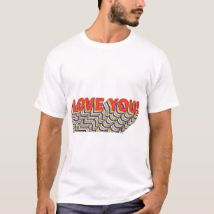LIEFT U DE GELaagde retro typografie Citaat T-shirt