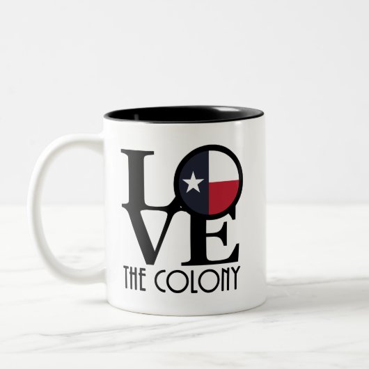 LIEFT VAN DE Colony Texas Tweekleurige Koffiemok (Links)