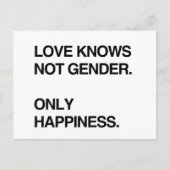 LIEFT WEET NIET GENDER. ALLEEN HAPPINESS BRIEFKAART (Voorkant)