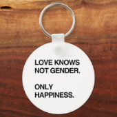 LIEFT WEET NIET GENDER. ALLEEN HAPPINESS SLEUTELHANGER (Voorkant)
