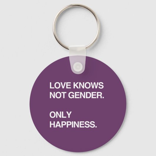 LIEFT WEET NIET GENDER. ALLEEN HAPPINESS SLEUTELHANGER (Voorkant)