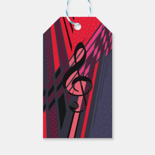 Liefvormige muziekopmetingen cadeaulabel (Voorkant)