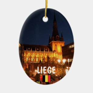 Liege, België Vacation Kerstmis Ornament