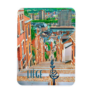 Liège Belgique Photo Vintage Magneet