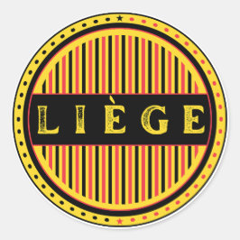 Liège City Pride Emblem – Belgian Identity Ronde Sticker