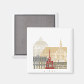 Liege skyline poster magneet (Voorkant / Achterkant)
