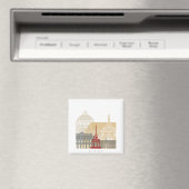 Liege skyline poster magneet (Insitu (Vaatwasser))